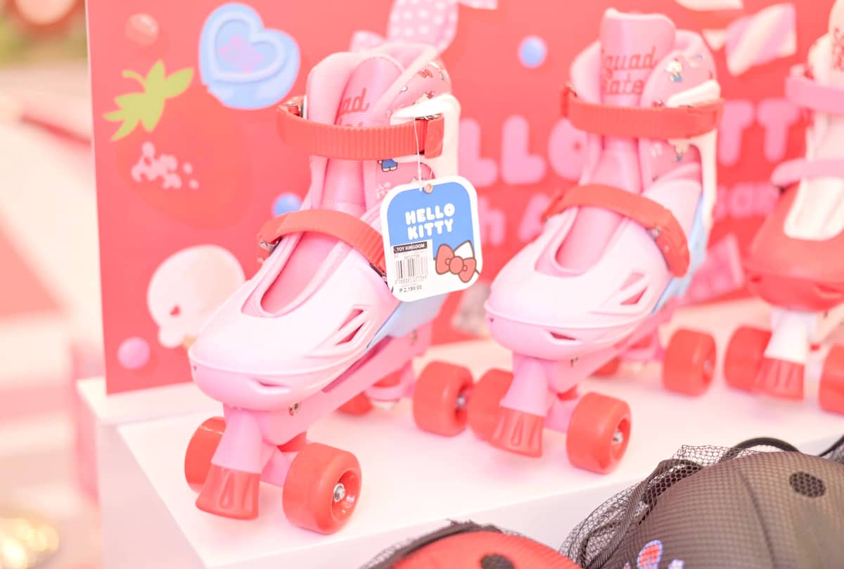 Roll in style with Hello Kitty roller blades from the Hello Kitty pop-up shop.